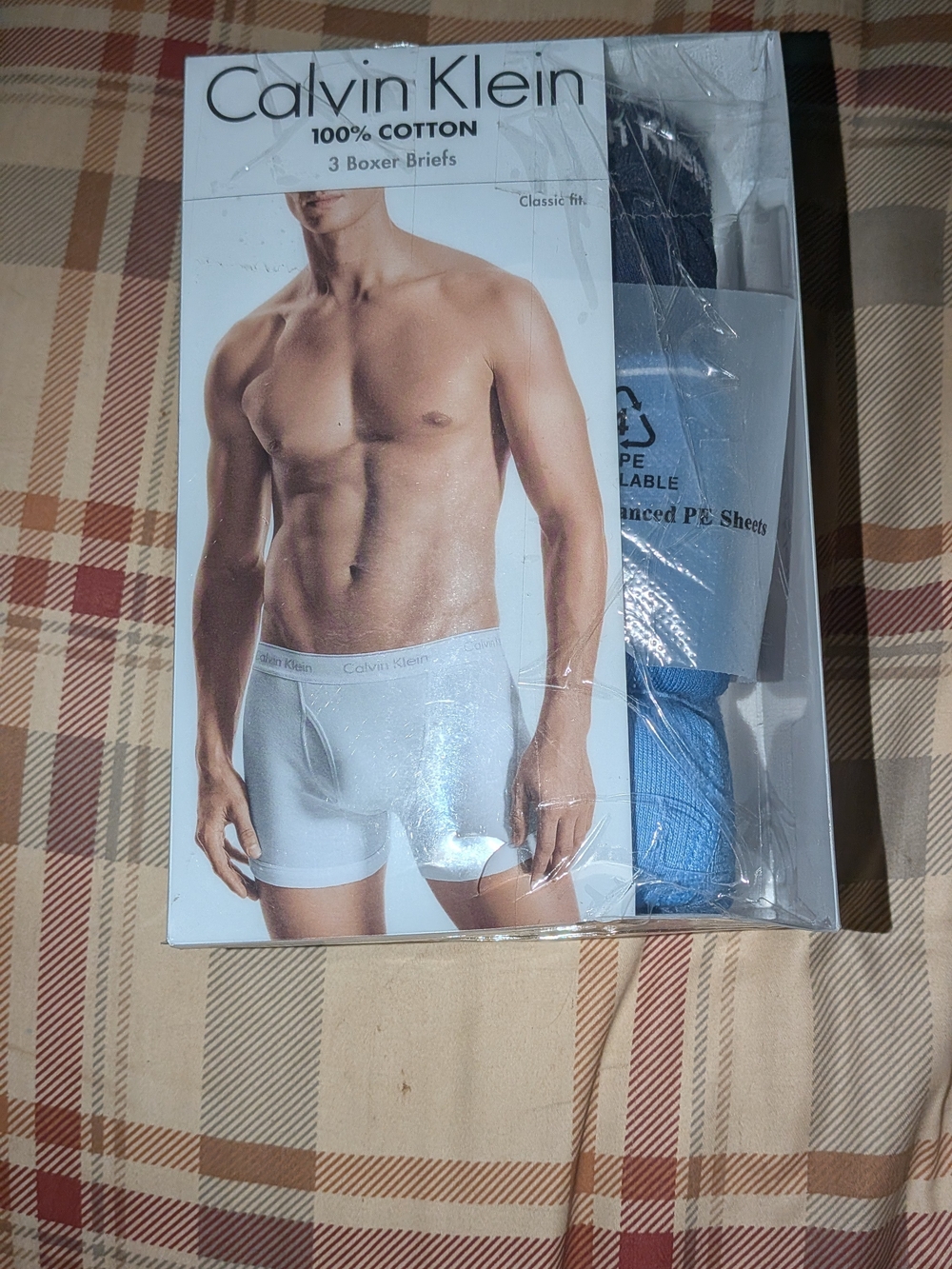 Calvin Klein Underwear 3-Pack Boxer Briefs in White and Light Blue